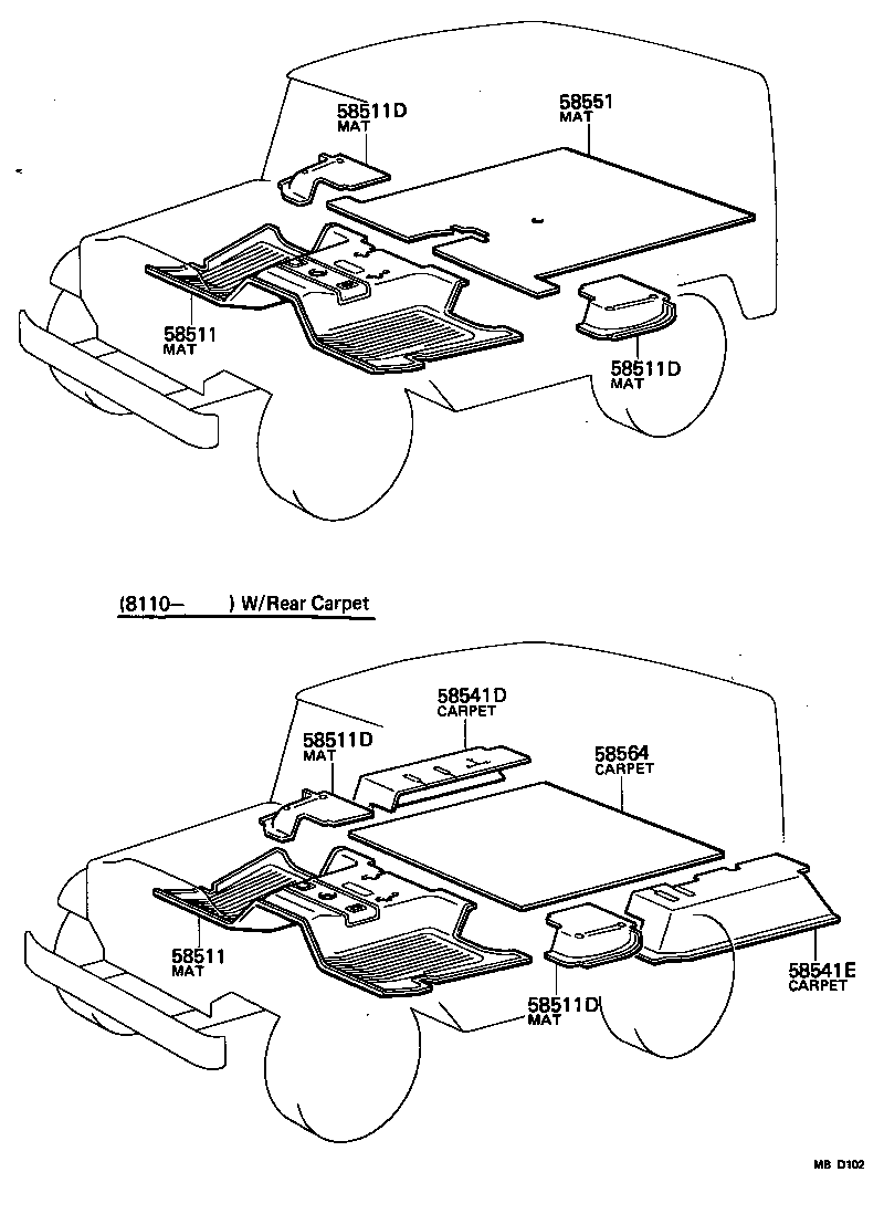  LAND CRUISER 40 |  FLOOR MAT SILENCER PAD