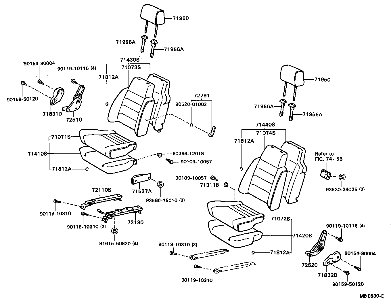  MODEL F |  SEAT SEAT TRACK