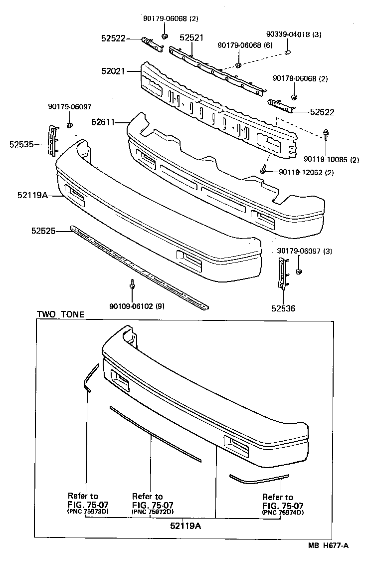  MR2 |  FRONT BUMPER BUMPER STAY