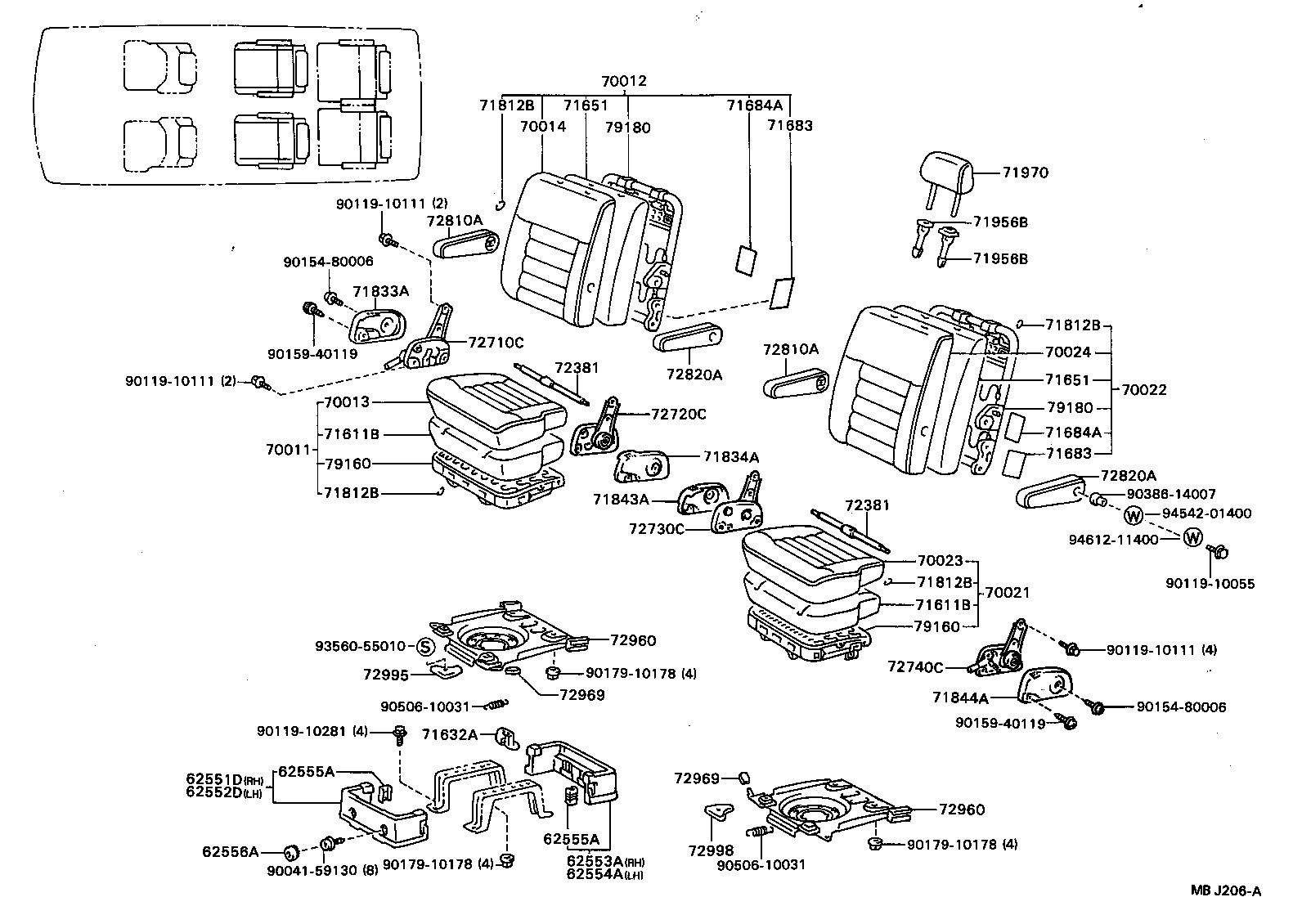  MODEL F |  SEAT SEAT TRACK