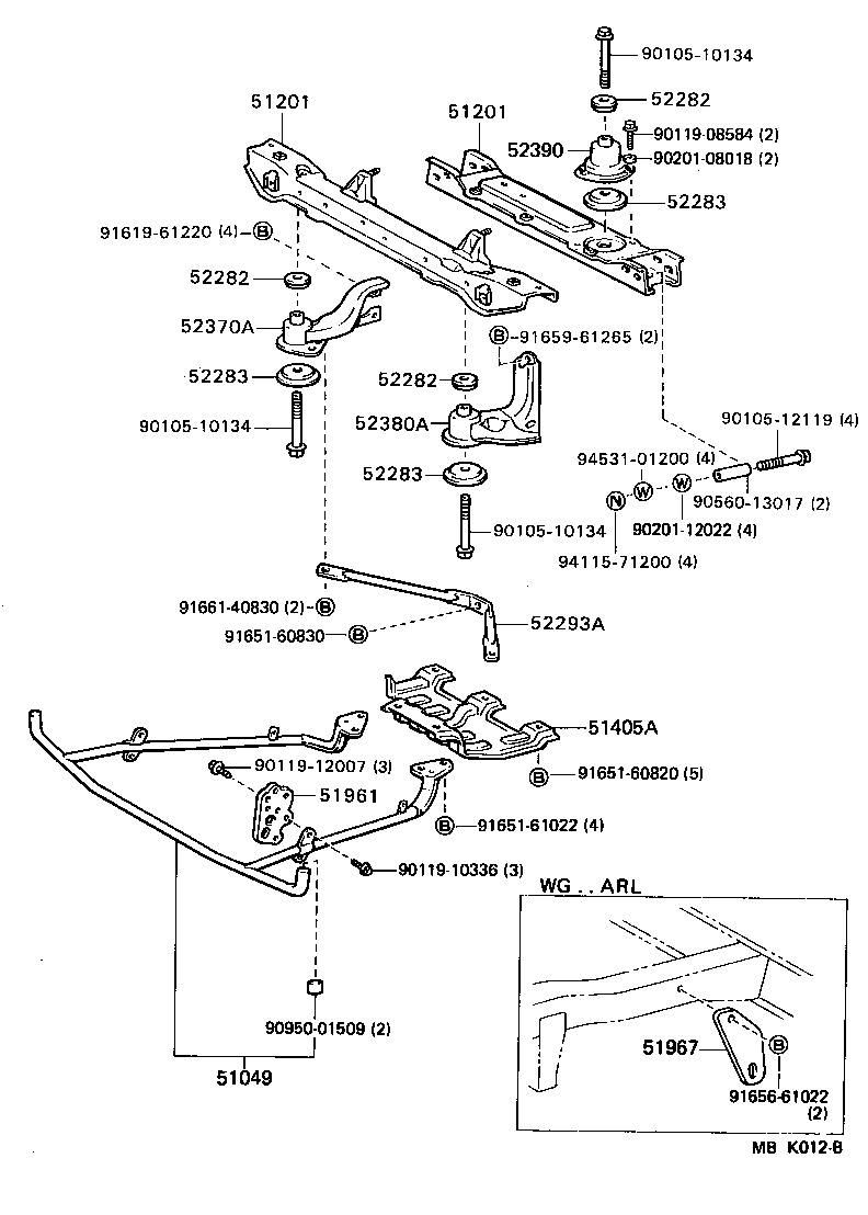  LITEACE |  SUSPENSION CROSSMEMBER UNDER COVER
