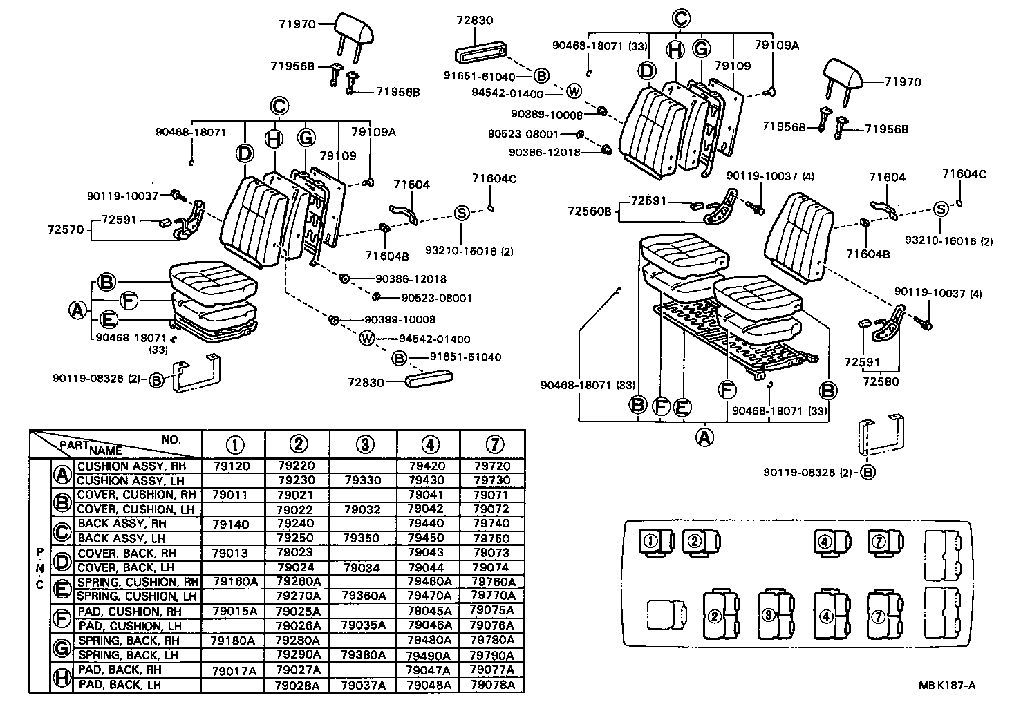  COASTER |  SEAT SEAT TRACK