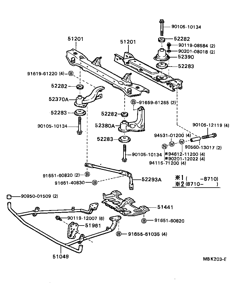  MODEL F |  SUSPENSION CROSSMEMBER UNDER COVER