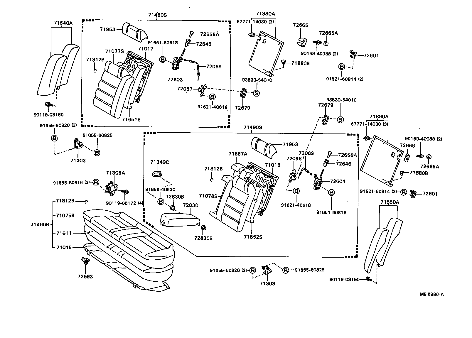  CAMRY |  REAR SEAT SEAT TRACK