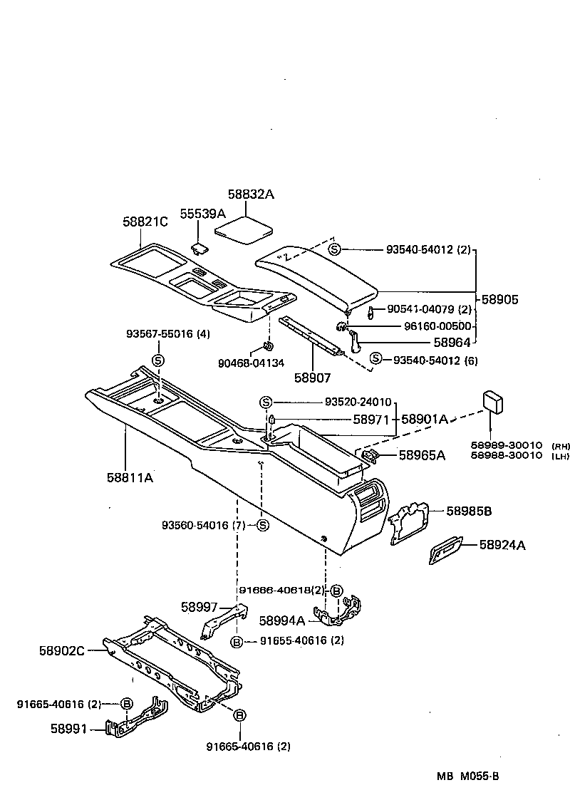  CROWN |  CONSOLE BOX BRACKET