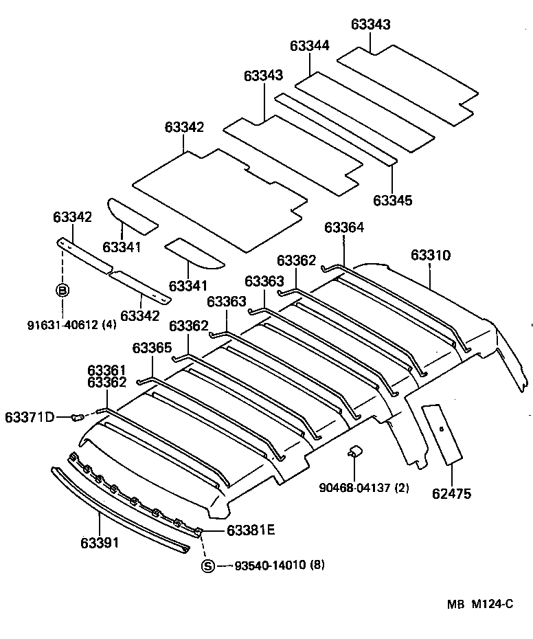  CROWN |  ROOF HEADLINING SILENCER PAD