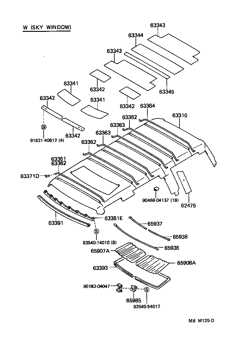  CROWN |  ROOF HEADLINING SILENCER PAD