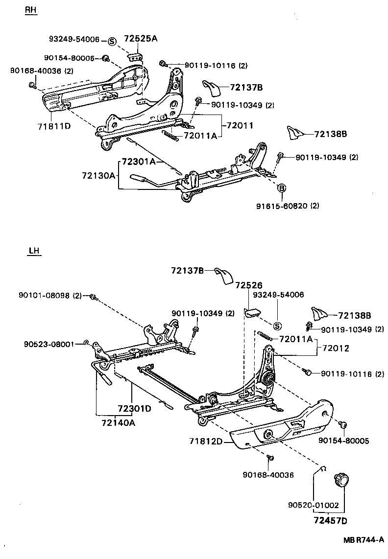  CRESSIDA WAGON |  FRONT SEAT SEAT TRACK