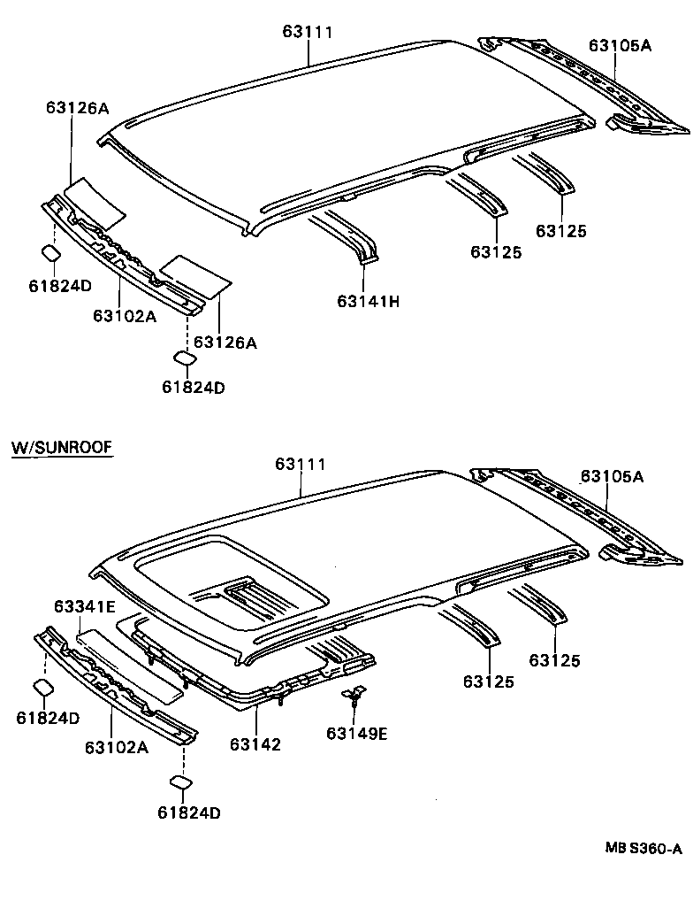  HILUX 2WD |  ROOF PANEL BACK PANEL