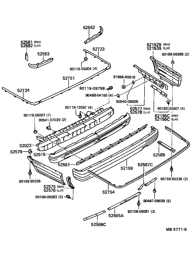  CROWN |  REAR BUMPER BUMPER STAY