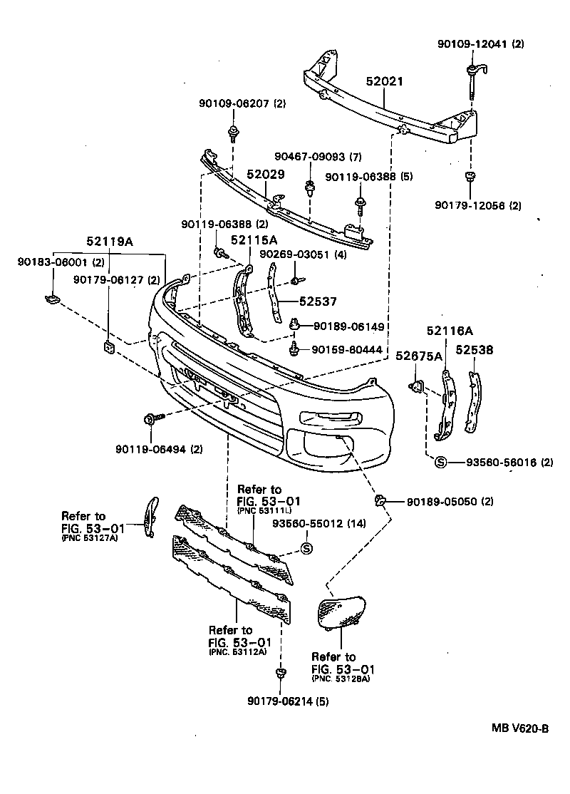  CELICA |  FRONT BUMPER BUMPER STAY
