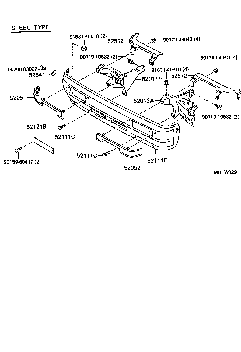  CROWN |  FRONT BUMPER BUMPER STAY