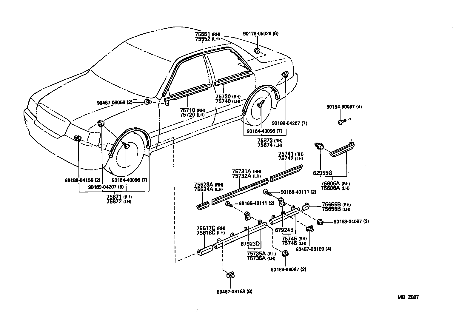  CROWN |  SIDE MOULDING