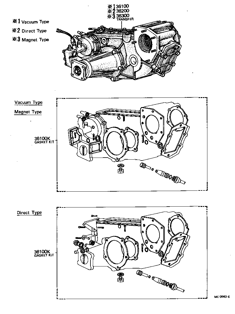  LAND CRUISER 40 |  TRANSFER ASSEMBLY GASKET KIT