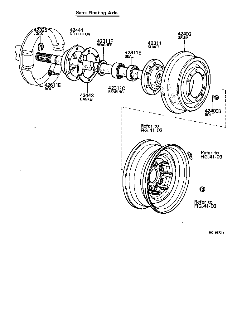  LAND CRUISER 40 |  REAR AXLE SHAFT HUB