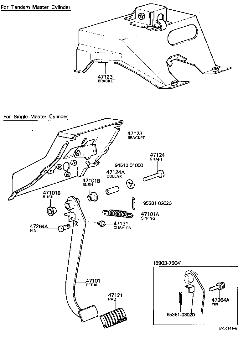  LAND CRUISER 40 |  BRAKE PEDAL BRACKET