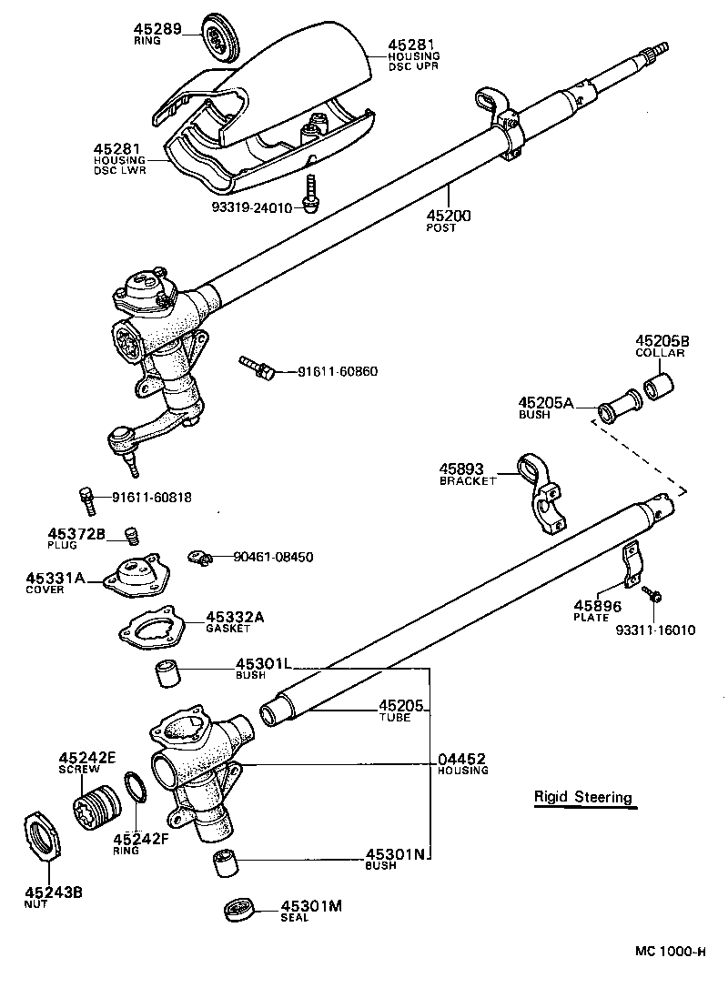  TOYOTA1000 |  STEERING COLUMN SHAFT