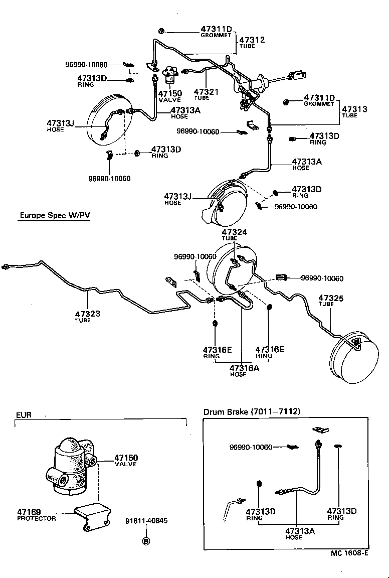  TOYOTA1000 |  BRAKE TUBE CLAMP