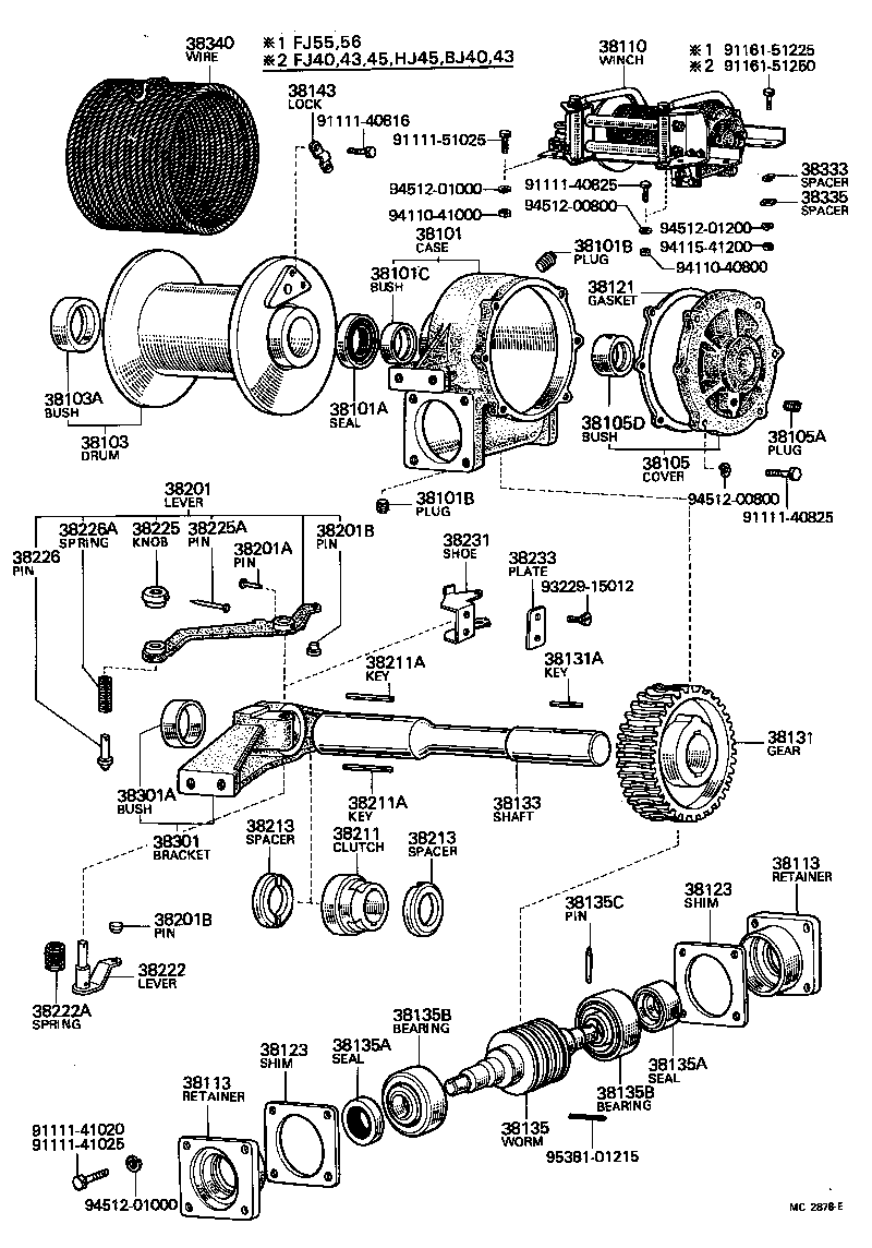  LAND CRUISER 40 |  TRANSFER VALVE BODY VALVE LEVER