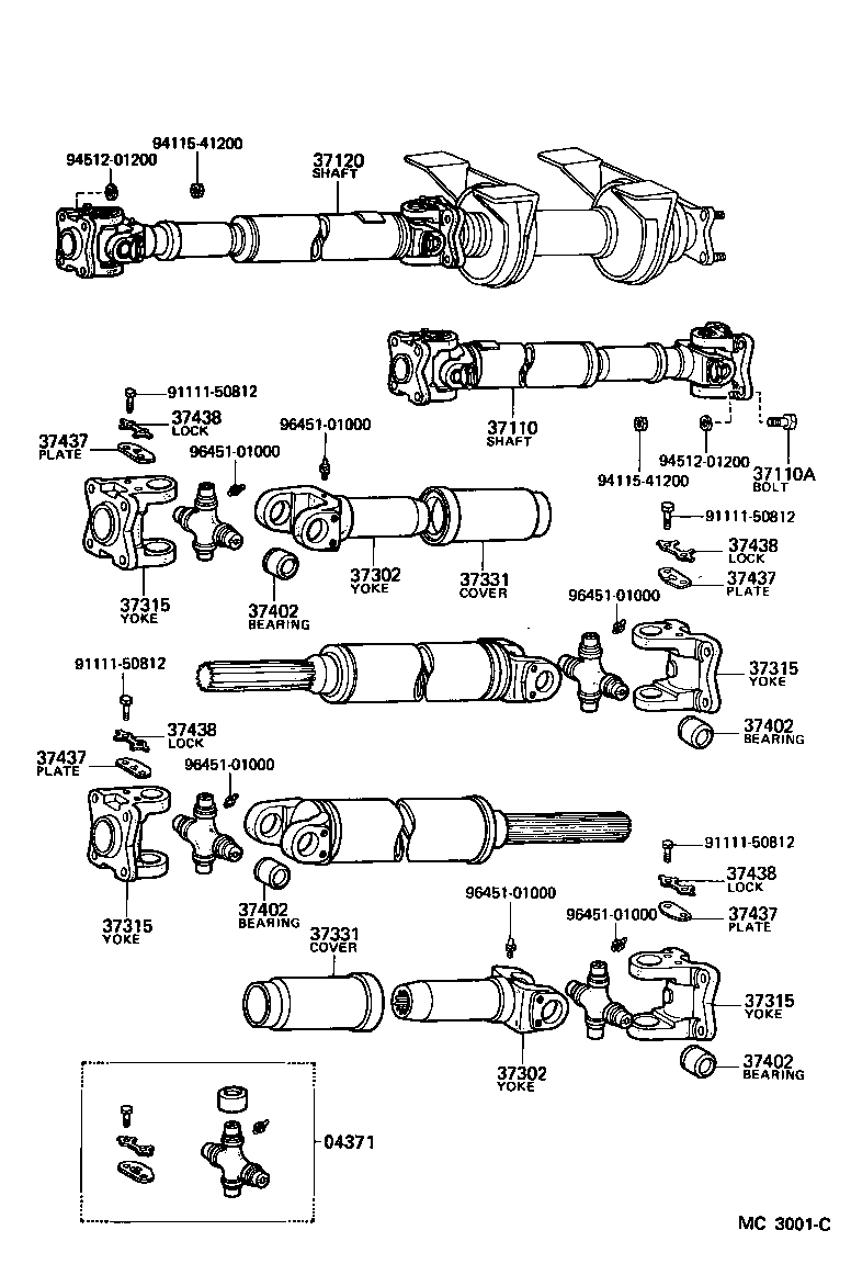  HEAVY DUTY TRUCK |  PROPELLER SHAFT UNIVERSAL JOINT