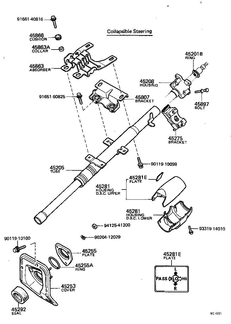  TOYOTA1000 |  STEERING COLUMN SHAFT