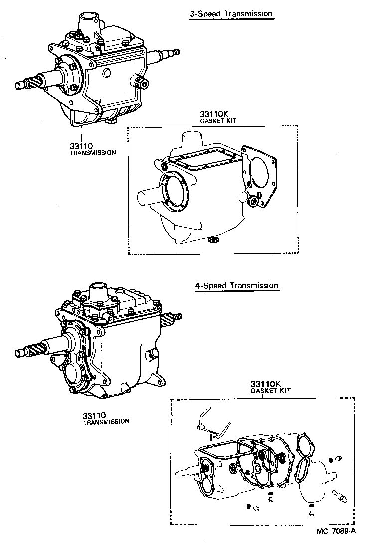  LAND CRUISER 40 |  TRANSAXLE OR TRANSMISSION ASSY GASKET KIT MTM