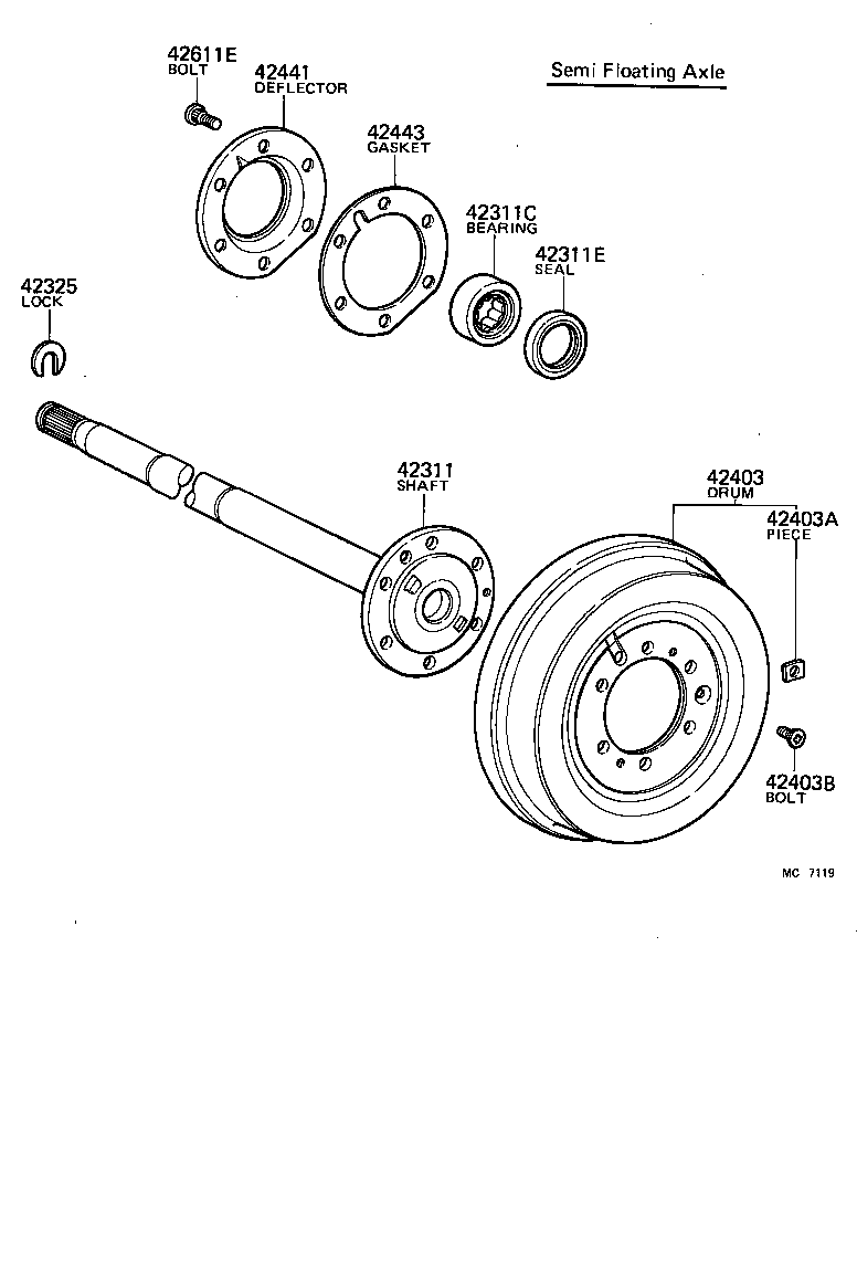  LAND CRUISER 40 |  REAR AXLE SHAFT HUB