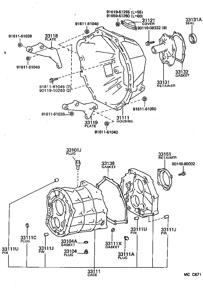  LITEACE |  CLUTCH HOUSING TRANSMISSION CASE MTM