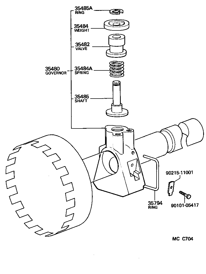  LITEACE |  REAR OIL PUMP GOVERNOR ATM