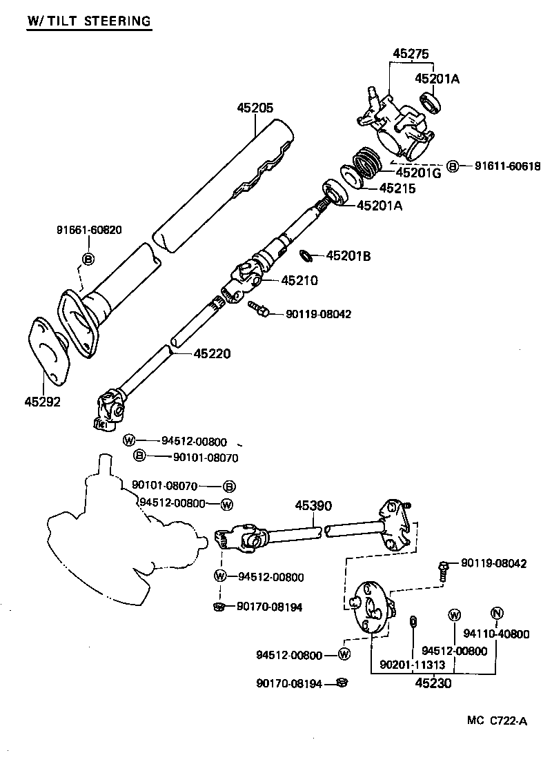  LITEACE |  STEERING COLUMN SHAFT