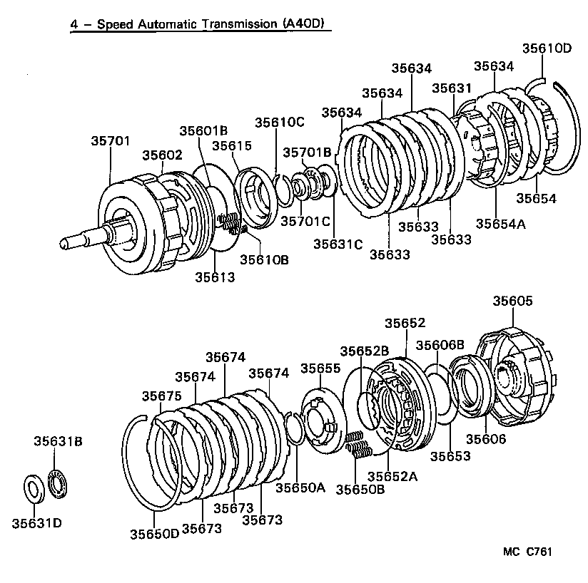  LITEACE |  BRAKE BAND MULTIPLE DISC CLUTCH ATM