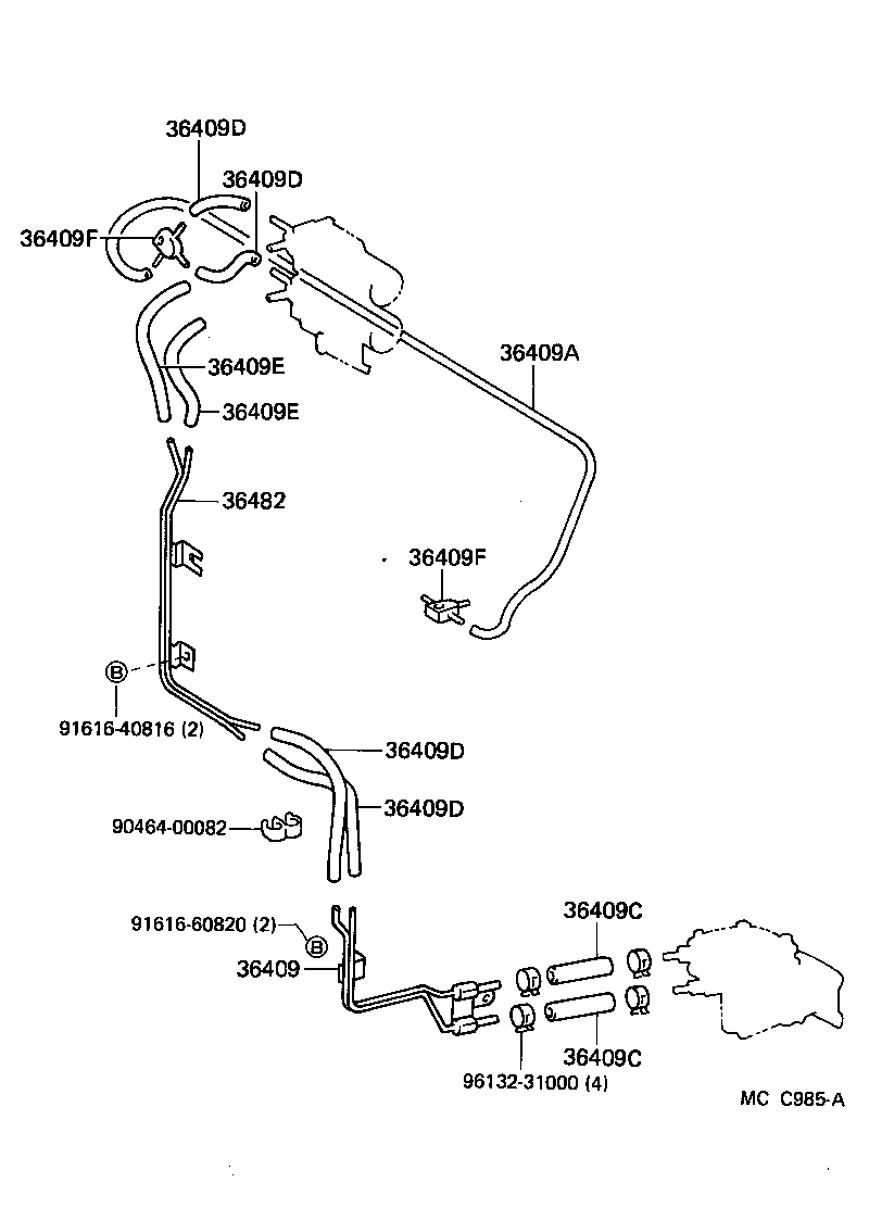  LAND CRUISER 60 |  TRANSFER VACUUM PIPING