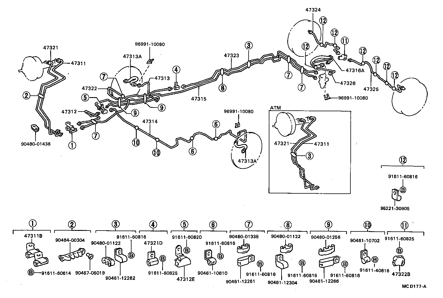  MODEL F |  BRAKE TUBE CLAMP