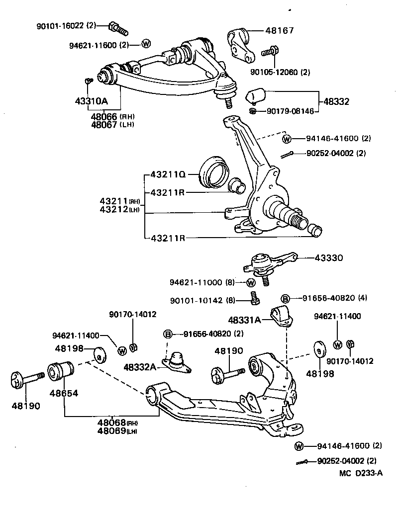  LITEACE |  FRONT AXLE ARM STEERING KNUCKLE