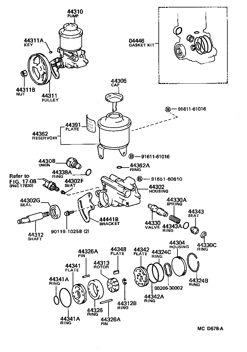  CRESSIDA |  VANE PUMP RESERVOIR POWER STEERING