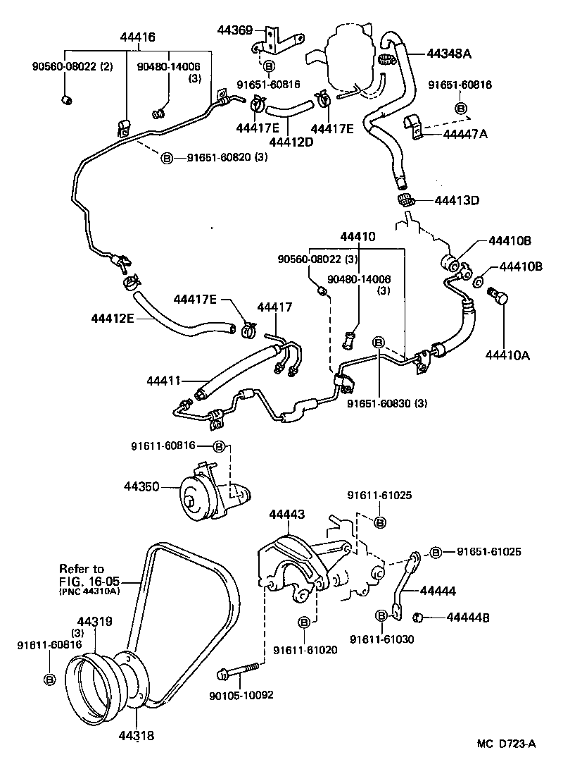  MODEL F |  POWER STEERING TUBE