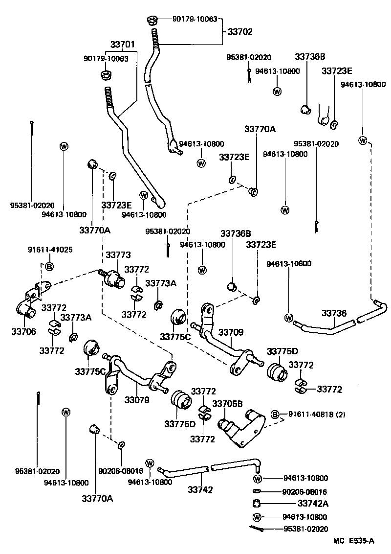  CROWN |  CONTROL SHAFT CROSSSHAFT