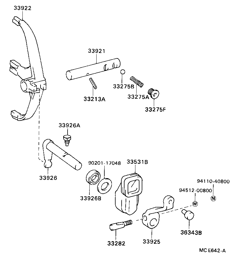  DYNA 200 |  GEAR SHIFT FORK LEVER SHAFT MTM