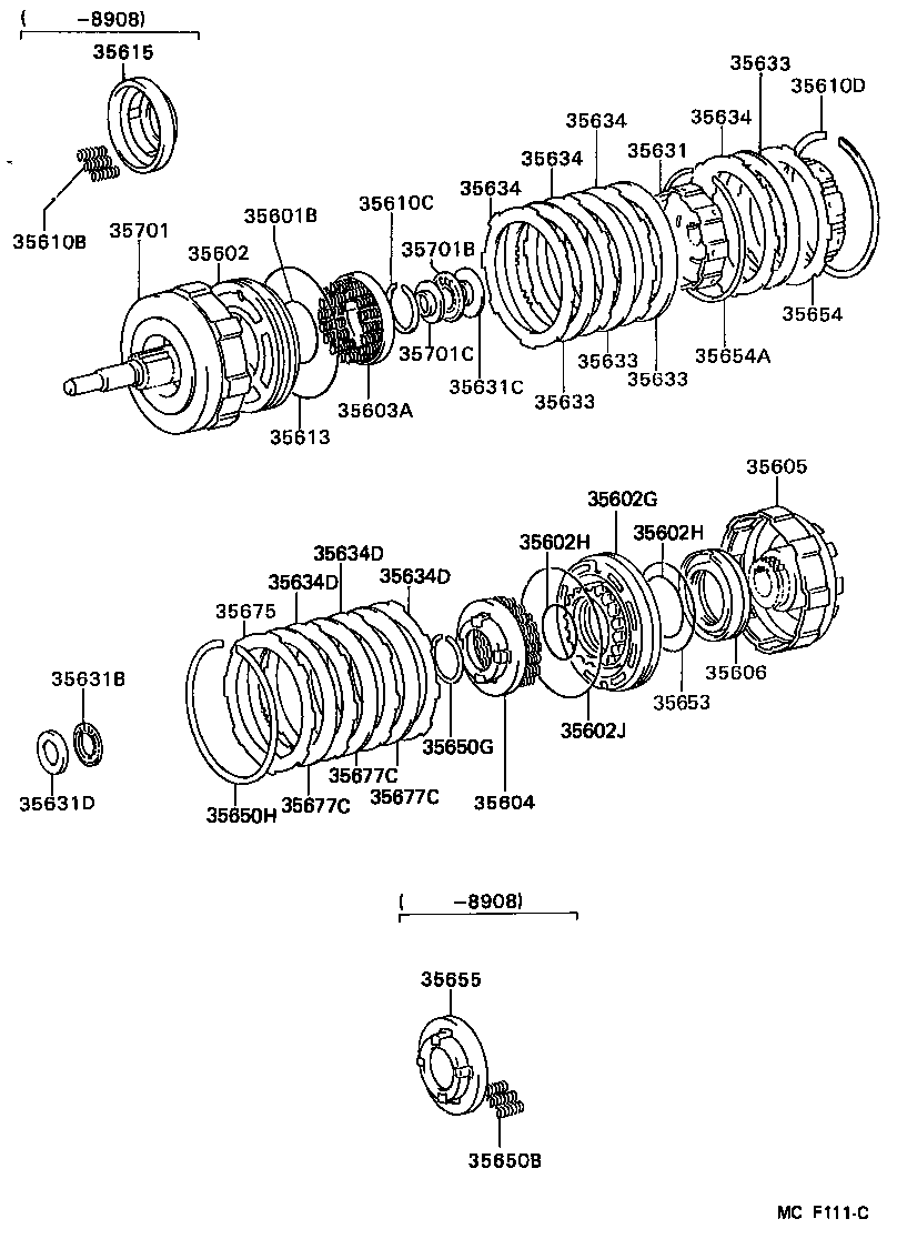  DYNA100 |  BRAKE BAND MULTIPLE DISC CLUTCH ATM