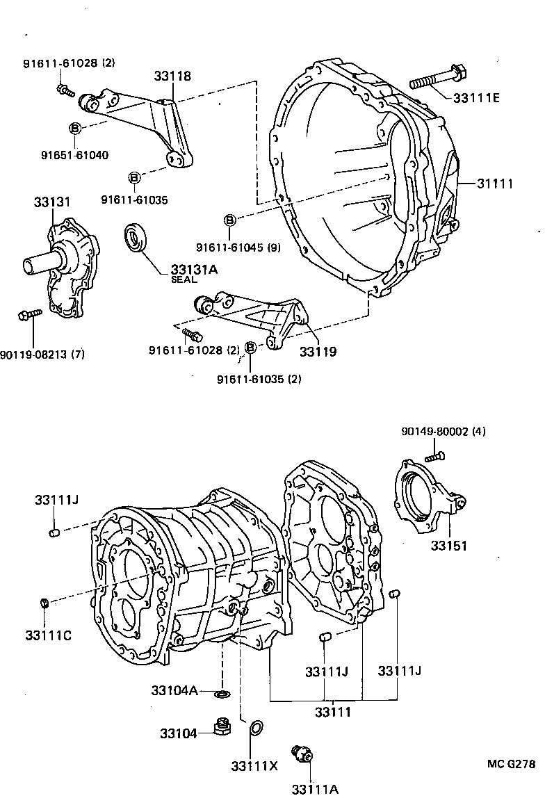  CRESSIDA WAGON |  CLUTCH HOUSING TRANSMISSION CASE MTM