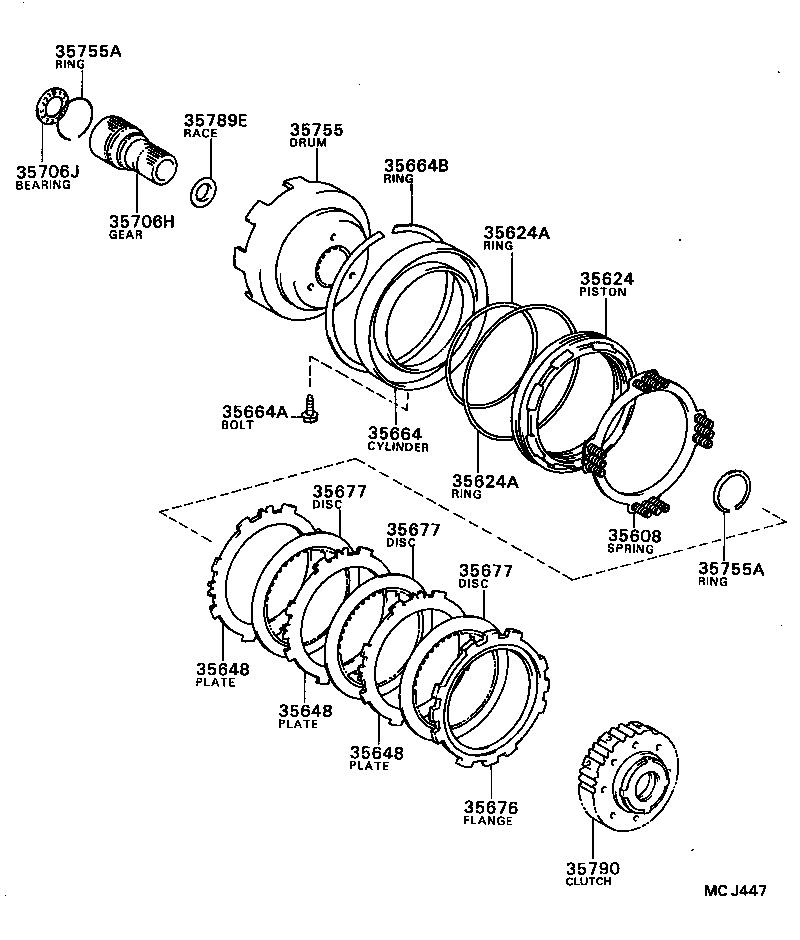  CELICA |  CENTER SUPPORT PLANETARY SUN GEAR ATM