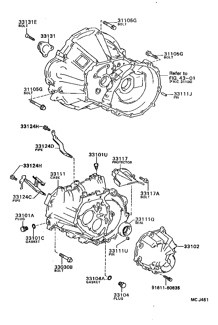  CELICA |  CLUTCH HOUSING TRANSMISSION CASE MTM