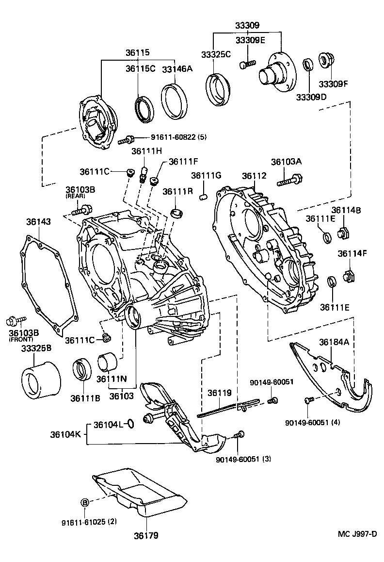  PREVIA |  TRANSFER CASE EXTENSION HOUSING