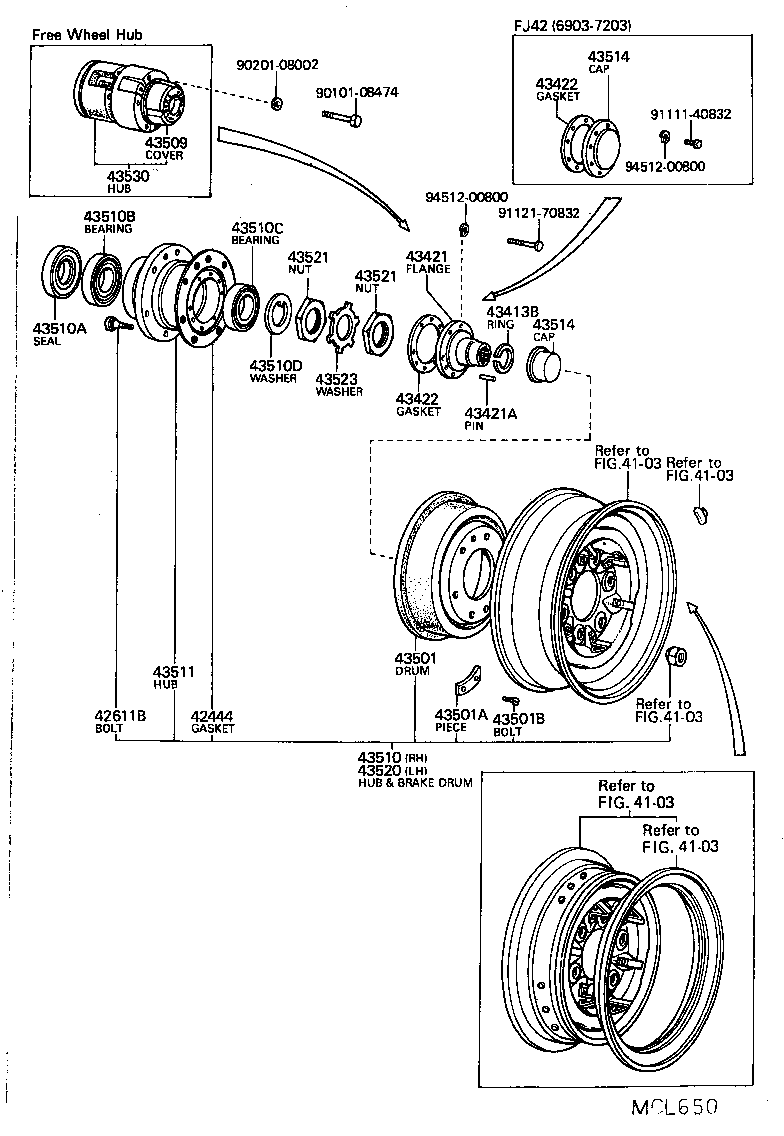  LAND CRUISER 40 |  FRONT AXLE HUB