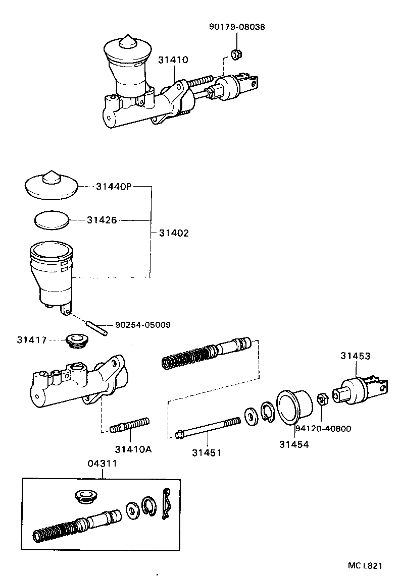  CAMRY JPP SED |  CLUTCH MASTER CYLINDER