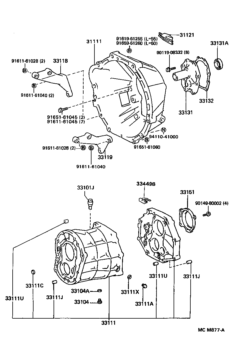  LITEACE VAN WAGON |  CLUTCH HOUSING TRANSMISSION CASE MTM