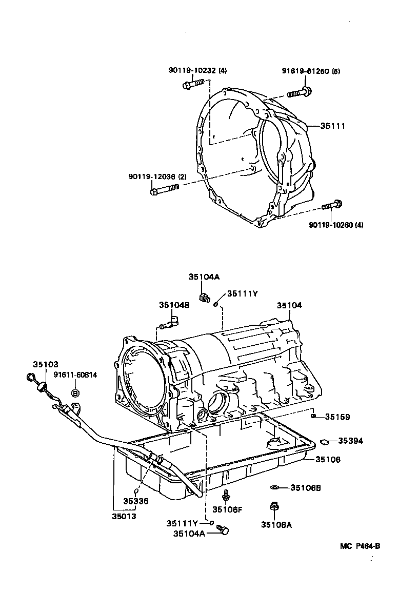  SUPRA |  TRANSMISSION CASE OIL PAN ATM