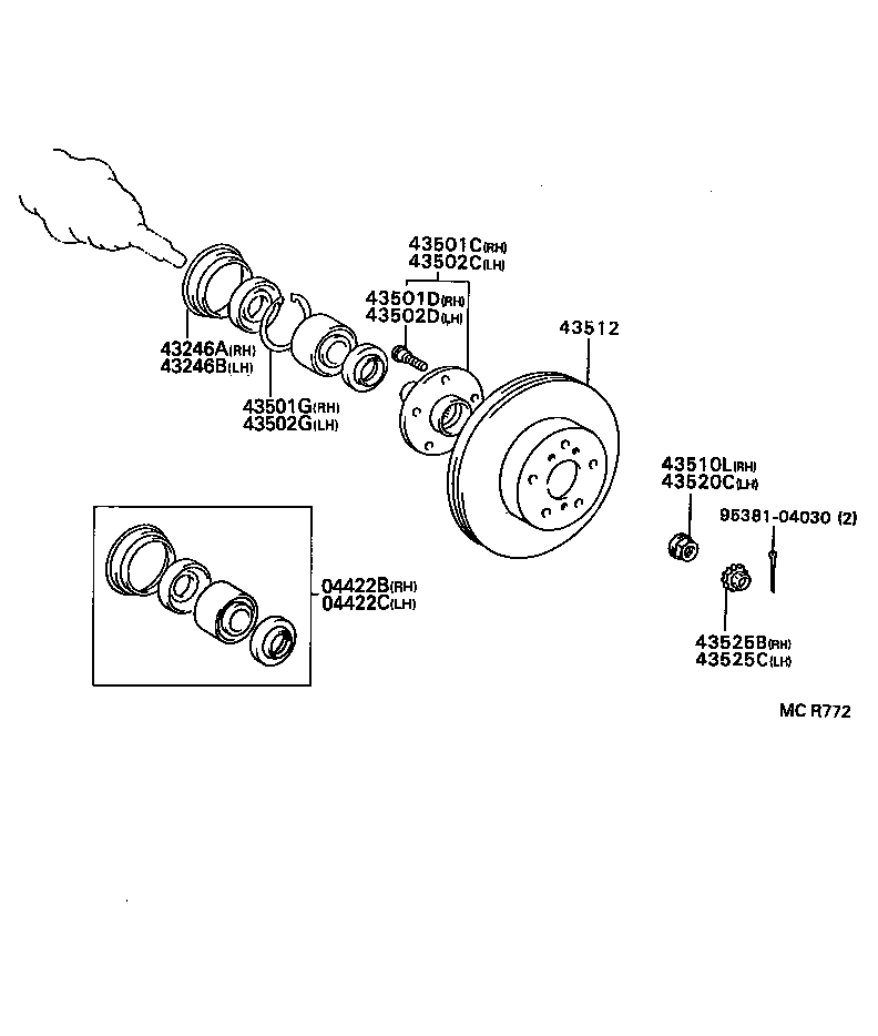  CELICA |  FRONT AXLE HUB