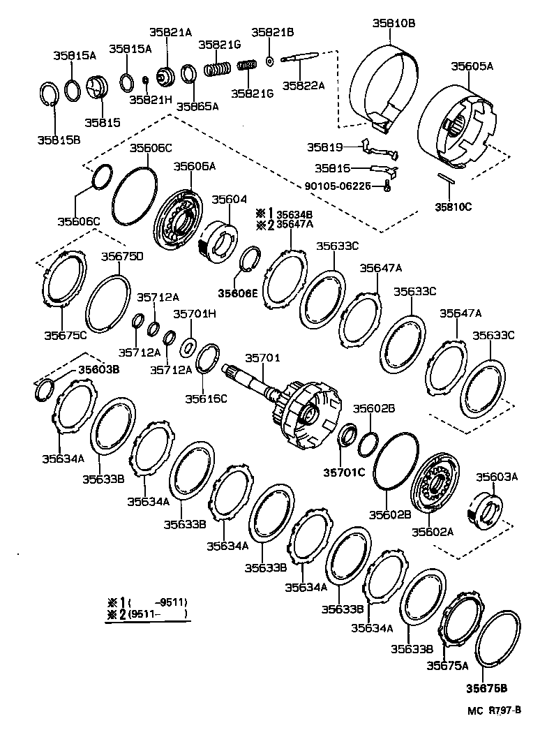  CAMRY NAP SED WG |  BRAKE BAND MULTIPLE DISC CLUTCH ATM