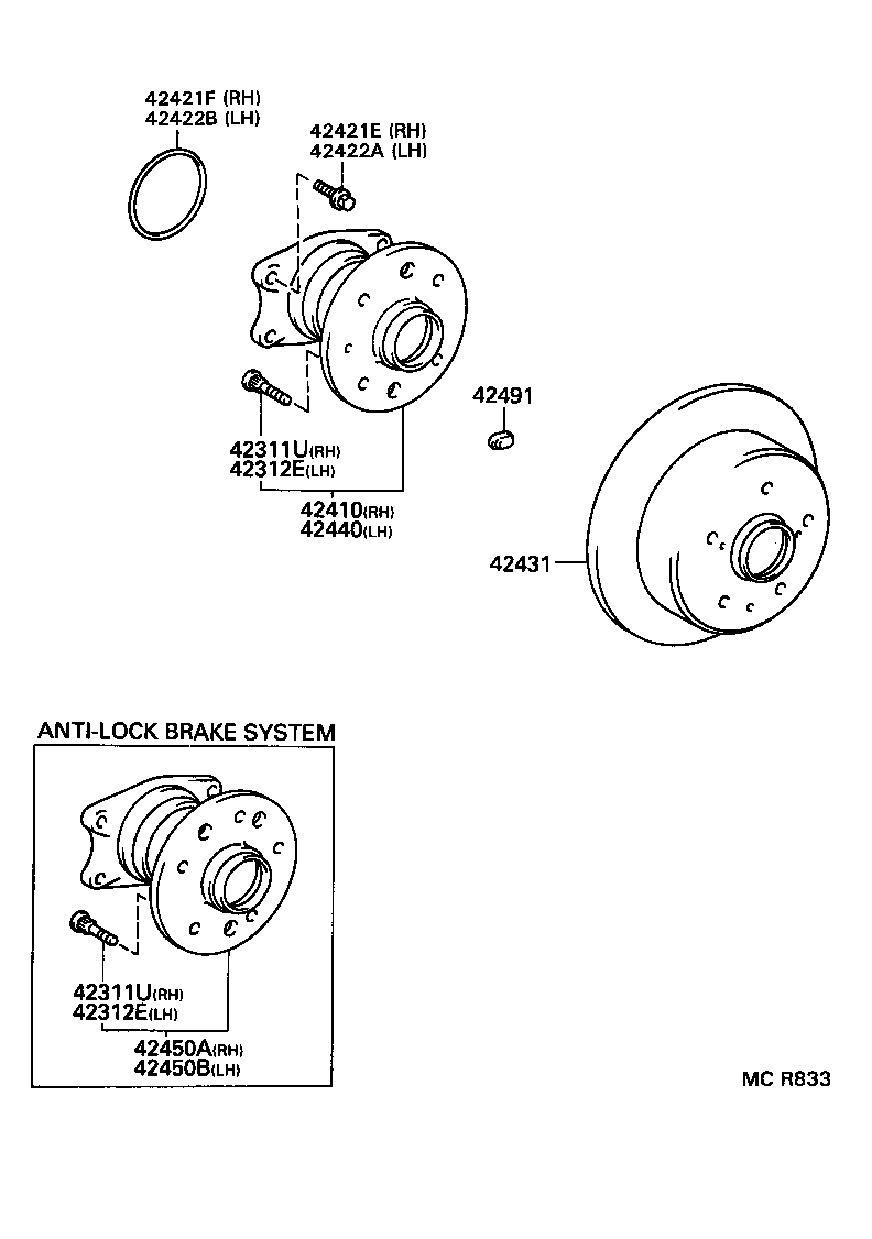  AVALON |  REAR AXLE SHAFT HUB